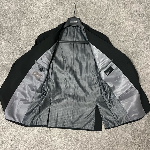 38S 2Pc Suit Men's Black William Rast Blazer & Pants - Picture 3 of 15